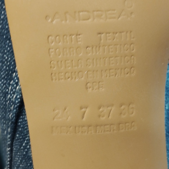 Andrea Denim Ankle Boots Zipper Size 7 - Picture 13 of 16